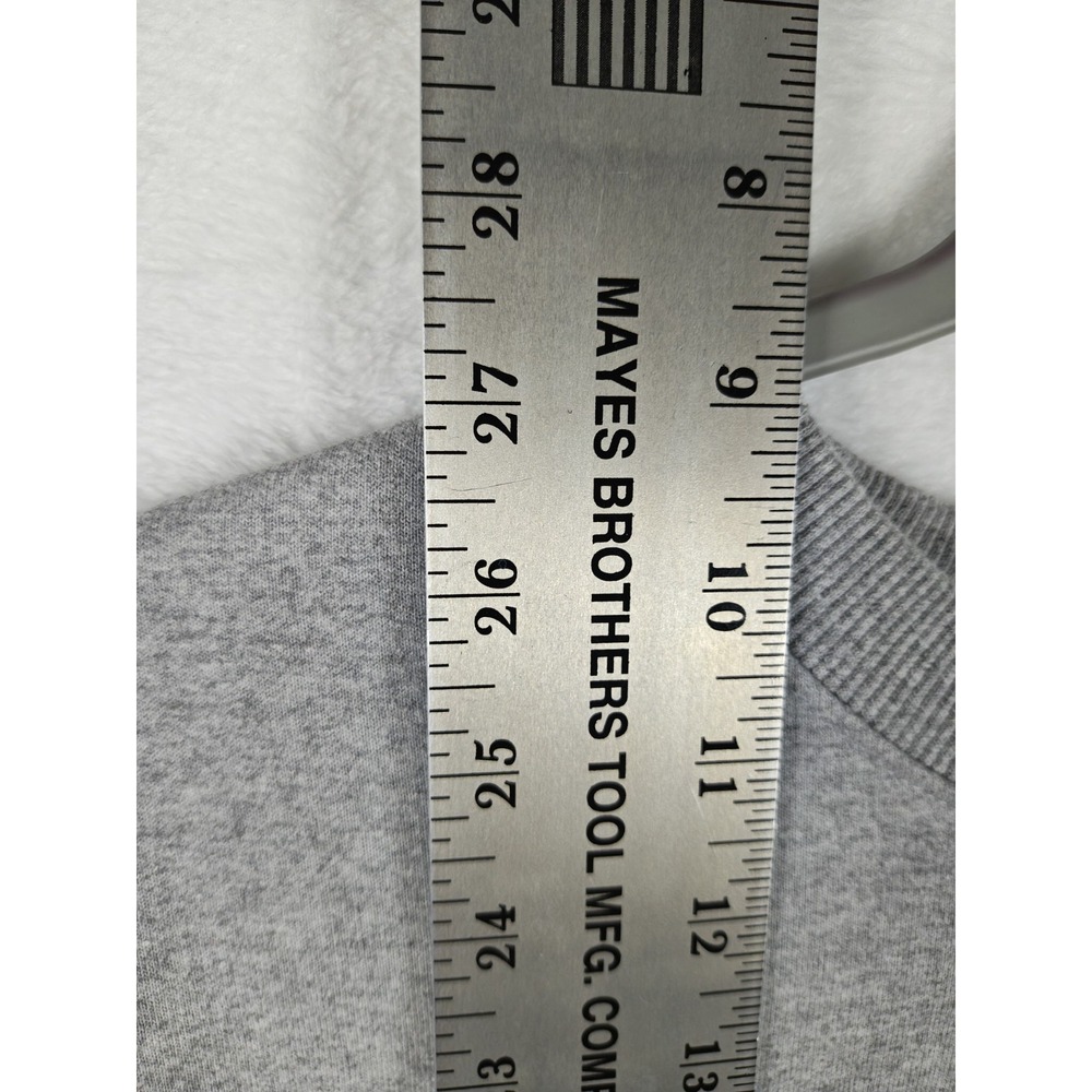Recycled Threads Gray L Crewneck Fleece Pullover Sweatshirt Smiley Graphic - Picture 7 of 7
